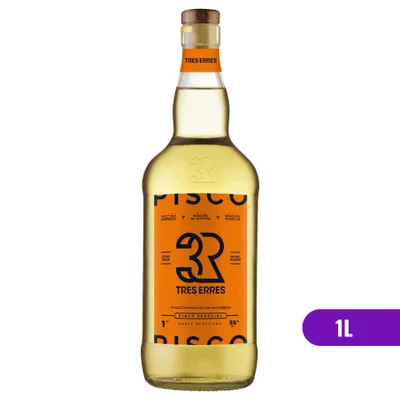 Pisco Tres Erres 35° Especial Doble Destilado - 1L