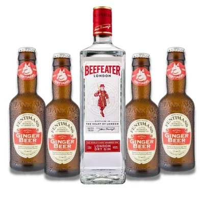 Promo Gin Beefeater 750ml + 4 Fentimans Ginger Beer 200ml