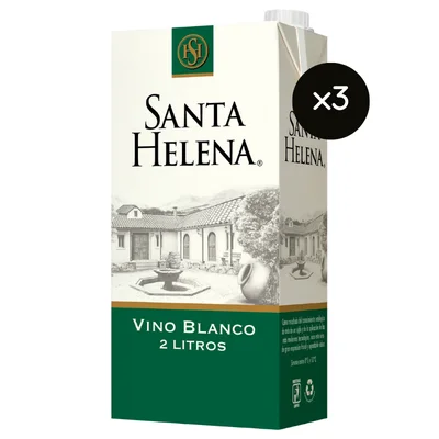 Santa Helena Vino Blanco Caja 2L x3 ($3.590 c/u)