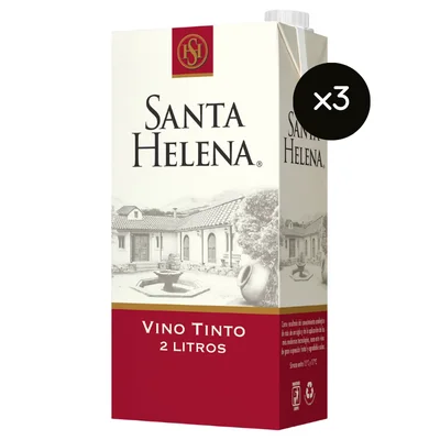 Santa Helena Vino Tinto Caja 2L x3 ($3.490 c/u)