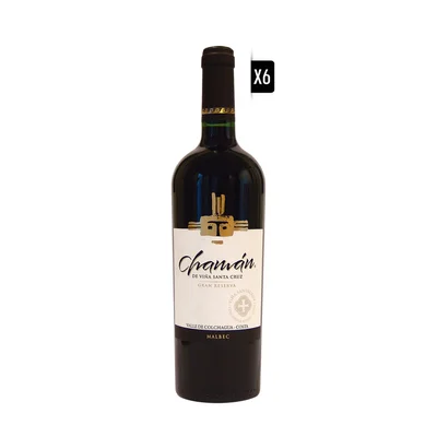 Viña Santa Cruz 6x Vino Chaman Gran Reserva Malbec