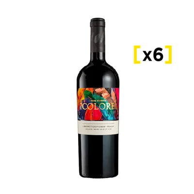 Vino 7 Colores Gran Reserva Muscat Cabernet Sauvignon Botella 750cc X6