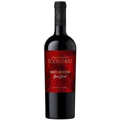 Vino 7 Colores Gran Rsva Red Blend Semi Sweet 750cc