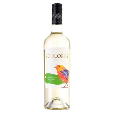 Vino 7 Colores Varietal Sauvignon Blanc Botella 750cc