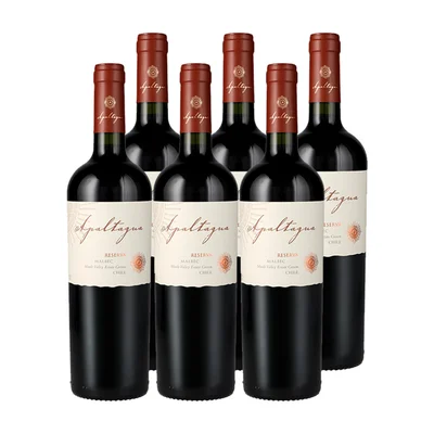Vino Apaltagua Reserva Malbec Botella 750cc X6