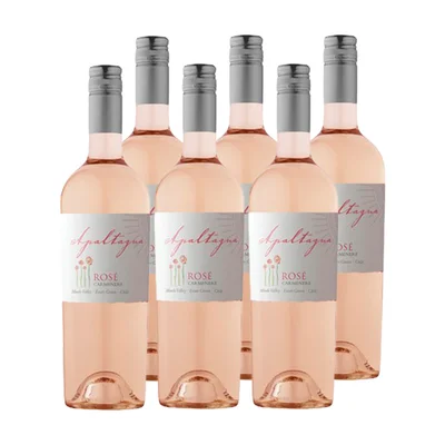 Vino Apaltagua Reserva Rose Carmenere Botella 750cc X6