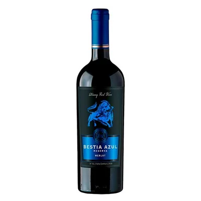 Vino Bestia Azul Reserva Merlot 750 ml