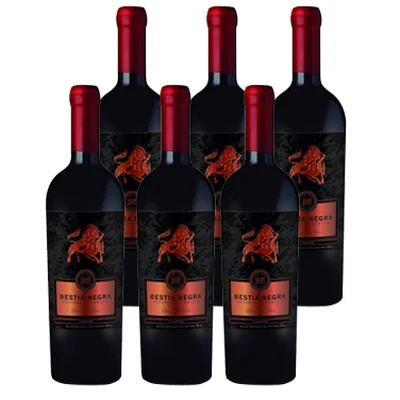 Vino Bestia Negra Carmenere Botella 750cc X6