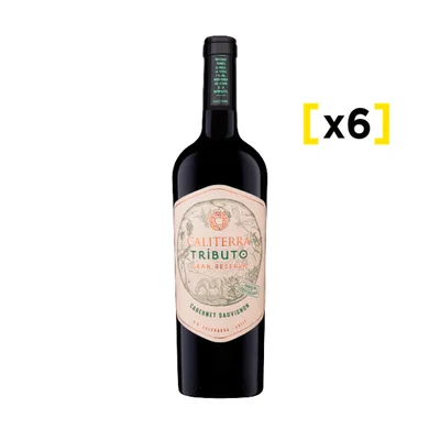 Vino Caliterra Tributo Cabernet Sauvignon Botella 750cc X6