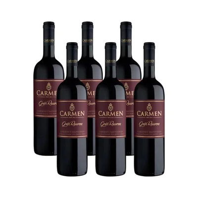 Vino Carmen Gran Reserva Cabernet Sauvignon Botella 750cc X6