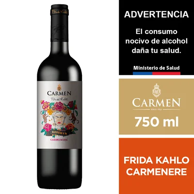 Vino Carmen Reserva Frida Kahlo Carmenere 750 Ml.