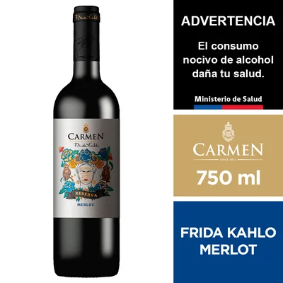 Vino Carmen Reserva Frida Kahlo Merlot 750 Ml.