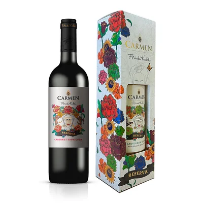 Vino Carmen Reserva Frida Khalo Cepas 750cc (incluye estuche)