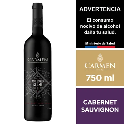 Vino Carmen Vintages Blend Iii Cabernet Sauvignon 750 Ml.