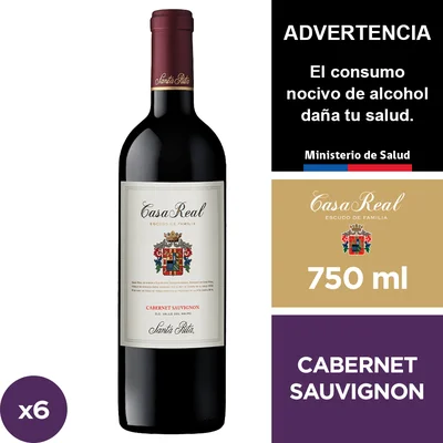 Vino Casa Real Escudo De Familia Cabernet Sauvignon 6 X 750 Ml.