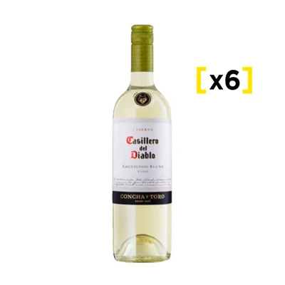 Vino Casillero Del Diablo Sauvignon Blanc Botella 750cc X6