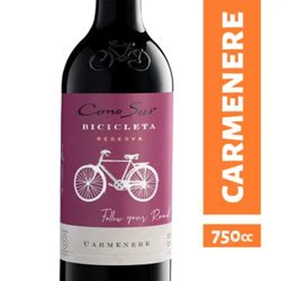 Vino Cono Sur Bicicleta Reserva Carmenere 750 cc