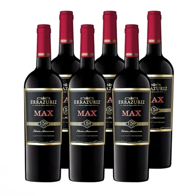 Vino Errazuriz Max Cabernet Sauvignon 750cc x6 ($8.990 c/u)