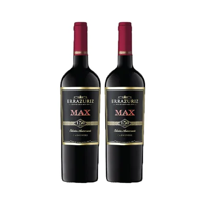 Vino Errazuriz Max Reserva Carmenere Botella 750cc X2