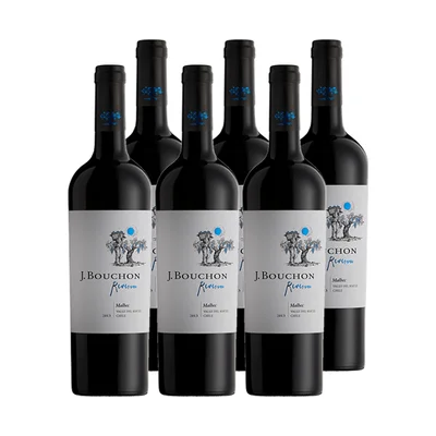 Vino J. Bouchon Reserva Malbec 750cc X6