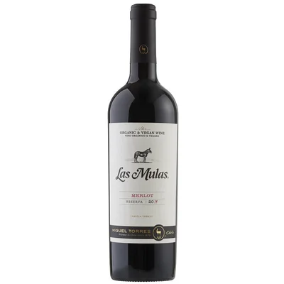 Vino Las Mulas Rsva Orgánico Merlot 750cc