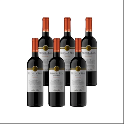 Vino Medalla Real Gran Reserva Carmenere Botella 750cc X6