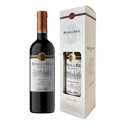 Vino Medalla Real Reserva Cepas 750cc (incluye estuche)