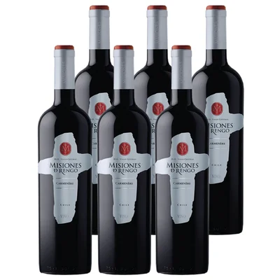 Vino Misiones De Rengo Varietal Carmenere Botella 750cc X6