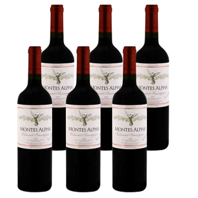 Vino Montes Alpha Cabernet Sauvignon Botella 750cc X6