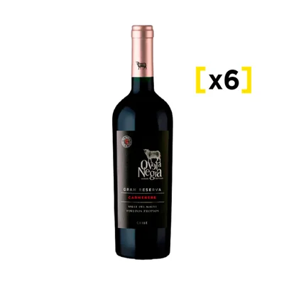 Vino Oveja Negra Gran Reserva Carmenere 750cc X6