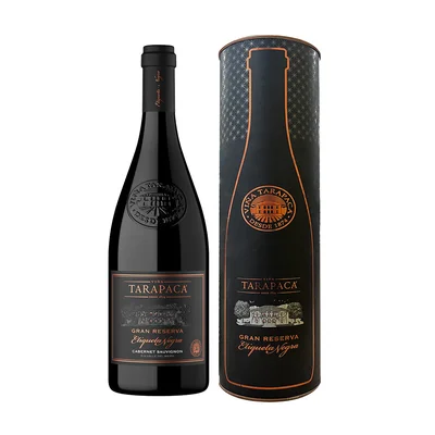 Vino Tarapacá Gran Reserva Etiqueta Negra Cepas 750cc (incluye estuche)