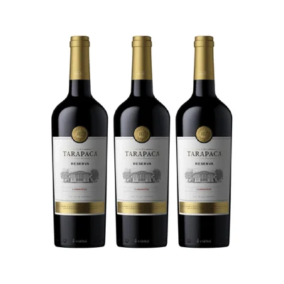 Vino Tarapaca Reserva Carmenere Botella 750cc X3