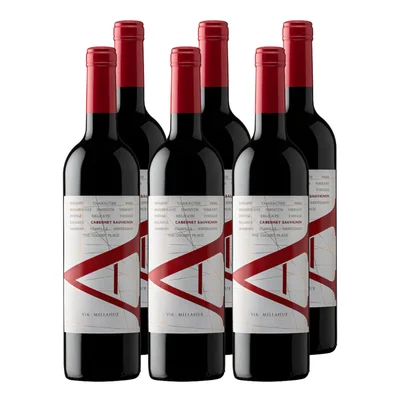 Vino VIK A Cabernet Sauvignon 750cc x6 ($14.990 c/u)