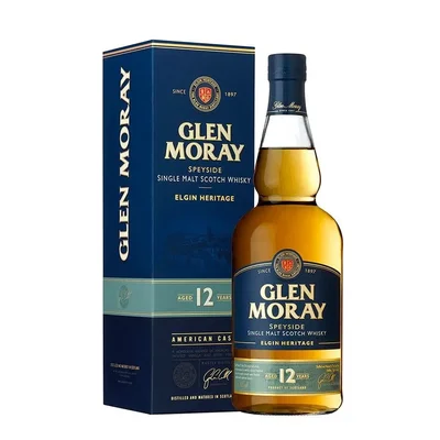 Whisky Single Malt Glen Moray 12 Años 40° 700cc