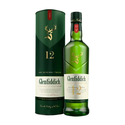 Whisky Single Malt Glenfiddich 12 Años 40° 1 Litro