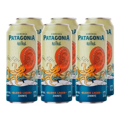 x6 Cerveza Austral Patagonia Blond Lager 470cc