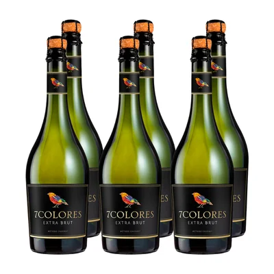 x6 Espumante 7 Colores Charmat Extra Brut 750cc ($3.990 c/u)