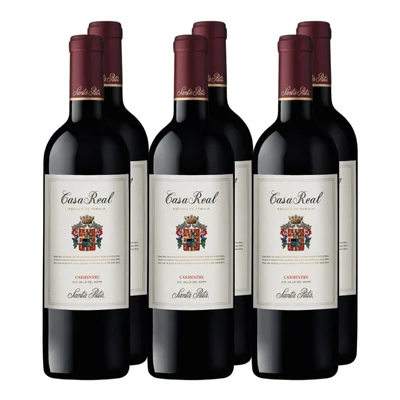 x6 Vino Casa Real Carmenere 750cc ($8.790 c/u)
