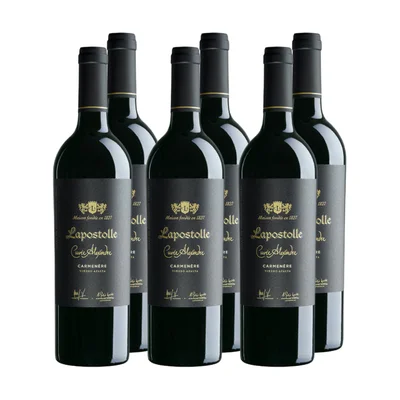 x6 Vino Lapostolle Cuvee Alexandre Carmenere 750cc ($15.690 c/u)