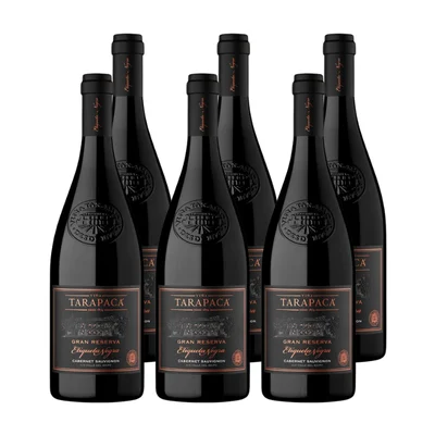 x6 Vino Tarapacá Gran Reserva Etiqueta Negra Carmenere 750cc ($10,490 c/u)