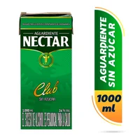 Aguardiente NECTAR club sin azúcar caja (1000 ml)