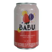 Aperitivo BABU BREWS HARD SELTZER sabor a frutos rojos (330 ml)