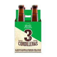 Cerveza 3 Cordilleras Mestiza Bot x4Und x300ml