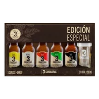 Cerveza 3CORDILLERAS kit artesanal + 1 vaso (1 und).