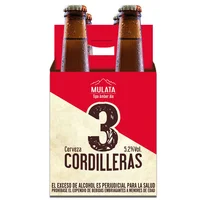 Cerveza 3CORDILLERAS mulata x 4 uds (4800 ml)