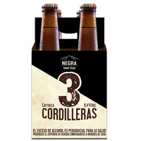 Cerveza 3CORDILLERAS negra x4 uds (1200 ml).