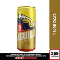 Cerveza AGUILA LIGHT lata sabor sin igual (269 ml)
