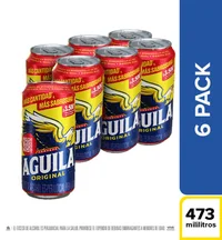 Cerveza AGUILA six pack (2838 ml)