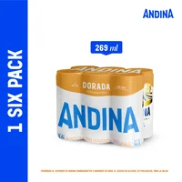 Cerveza Andina Lata 6Und 269ml c/u