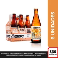 Cerveza artesanal BOGOTA BEER COMPANY botella lager six pack (1980 ml)